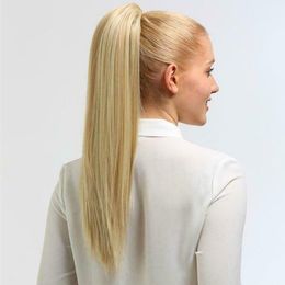 613 blonde ponytail hairpiece Brazilian remy Human Hair pony tail Clip in natural Natural Straight Real hair ponytail 120g 140g