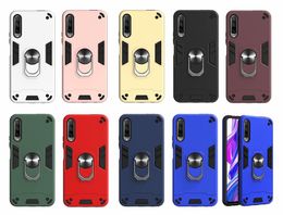 360 Kickstand Shockproof Cover Car Holder Magnetic Ring Hybrid Case for Huawei Y5P Y6P Y8P 2020 P SMART 2020 HONOR PLAY 4T Y9S LG K31 K51