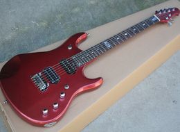 Customizable-6 Strings Metallic Red Electric Guitar with Active Pickups,Rosewood Fretboard