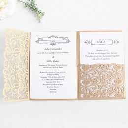 Laser Cut Pocket Fold Wedding Invitations Australia New Featured