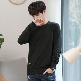 Long-sleeved T-shirt men bottoming shirt round neck summer and autumn clothes Korean version of the trend of male students on spring sweater