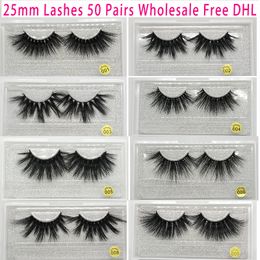 25/50/100 Pairs Free DHL Vip Momo 25mm Lashes Dramatic Mink Lashes Soft Long 3D Mink Eyelashes Crisscross Full Volume Eye Lashes Makeup