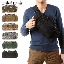 Outdoor Tactical Bag Molle Waterproof Oxford Waist Bag Camping Climbing Pack Men Women Hiking Travel Fishing