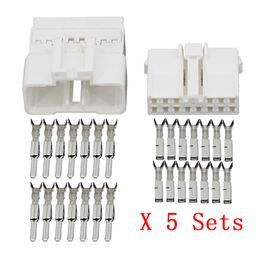 5 Sets 14 Pin Male and Female Jacket Car Waterproof Connector with Terminal DJ7142-2.2-11/21