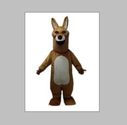 2020 High quality a brown kangaroo mascot costume with black eyes for adult to wear