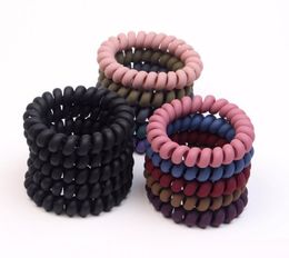 Women Telephone Wire cord hair tie Elastic Hair Bands ring Girls Accessories Rubber Band Headwear Spiral Shape Hair Ties 100pcs Free Ship