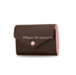 Fashion Designer Women Short Wallet woman purse Discount original box card holder ladies handbag checked flower