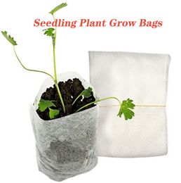 Seedling Plant Grow Bags Biodegradable Non-Woven Nursery Grow Bags Seedling-Raising Bags Fibre Soil Transplant Pouches Home Garden Supply