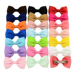 2.75 inch Baby Bow Hairpins Small Mini Grosgrain Ribbon Bows Hairgrips Girls Bowknot HairClips Kids Hair Accessories 20 Colors 0601899
