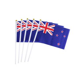 New Zealand Hand Waving Shaking Flag for Outdoor Indoor Usage ,100D Polyester Fabric, Make Your Own Flags