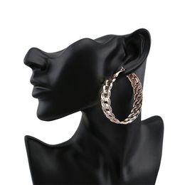Fashion- hoop earrings for women western hot sale simple Nightclub huggie earring Exaggerated fashion jewelry 2 colors golden rose gold