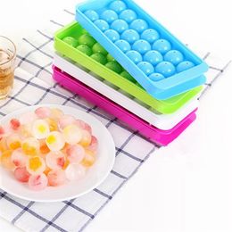 20 lattice round ice making box Home Self made Plastic ice Mould creative ice lattice Kitchen supplies T9I00310