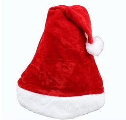 360pcs Christmas Decoration Party Santa Hat Plush Velvet Red And White Cap for Santa Claus Costume Caps Adult