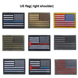 Embroidered USA Flag Patches Army Badge Tactical Military Patches Fabric US Flag Right Shoulder Cloth Armband United States Flag