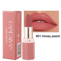 HANDAIYAN Makeup 6 colors Matte Lipstick Nude Chocolate Color Long lasting Red Lipstick Colors Waterproof Lipstick