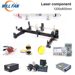 Will Fan 1200x800mm 80w 100w Whole Mechanical Set AWC708S Controller Motor Drive DIY Assemble Co2 Laser Cutter Engraving Machine