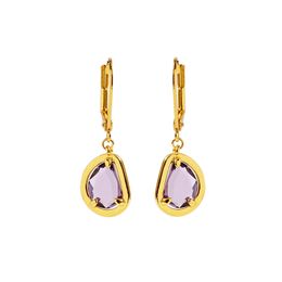 Fashion- Designer Luxury New brand color Precious Stone Gold Earrings For Women Charm Earrings Jewelry Wholesale