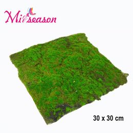 Wholesale-30X30cm Micro Landscape Artificial Moss Grass Lawn Turf DIY Mini Fairy Garden Simulation Plants Home Landscaping Wall Decor