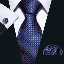 Grey Geometric Mens Tie Silk Necktie Business Jacquard Woven Set Classic SN-1147