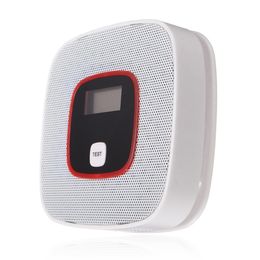 LCD 0~999PPM CO Carbon Monoxide Gas Alarm Sensor Poisoning Smoke Gas Tester Detector - white
