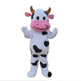 2019 High quality hot PROFESSIONAL FARM DAIRY COW Mascot Costume cartoon Fancy Dress Free Shipping