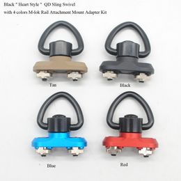 Bipode Adattatore Mount QD Sling Swivel M-Lok//Keymod Adattatore di Collegamento Ferroviario Nero
