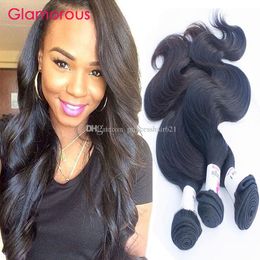 Glamorous Peruvian Hair Weft 8-34 Inch Body Wave Human Hair 3 Bundles High Quality Malaysian Indian Brazilian Wavy Hair Extensions