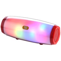 Stereo Music Players Column Subwoofer Support TF Card USB FM Radio LED Light Flash Portable Wireless Bluetooth Speaker 3QWYB