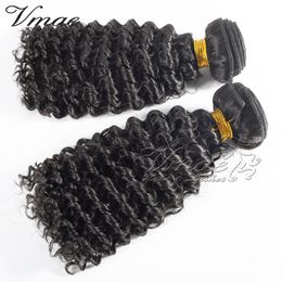 VMAE 3Pcs/Lot Brazilian Virgin Curly Hair Virgin Human hair weave 100% Unprocessed Human Hair Weft Shipping Free