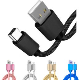 Quick Charging Type c Cable 1m 2m 3m Usb C Micro Fabric Usb Cable for samsung s6 s7 edge s8 note 8 htc android phone