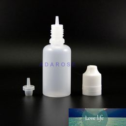 Double Proof Plastic Dropper Bottles 100PCS With tamper evident Child Proof Safe Caps Vapour squeezable bottle