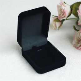Hot Sale High Quality 10pc/lot 7.8*6.0*3.1cm Black Jewelry Pendant Packaging Box Velvet Jewelry Pendant Display Gift Box