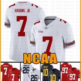 97 Football Jerseys NCAA Ohio State Nick Buckeyes Bosa 7 Dwayne Haskins Jr American football Jersey 10 Tom Brady sergrtf