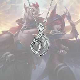 League Game Rakan And Xayah Couple Necklace Pendants 925 Sterling Silver Necklace For Women Jewellery Couple Lovers Gifts247V