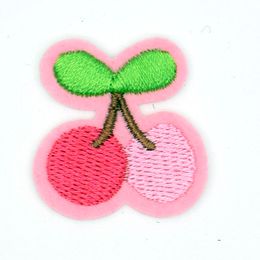 2018 New Real Stickers 20pcs Cherry Patches For Clothing Iron On Applique Sewing Accessories For Kid Cloth Handmade Patchwork