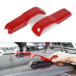 ABS Red Hood Decorative Cover 2PCS Decoration Cover For Jeep Wrangler JL 2018+ Auto Interior Accessories