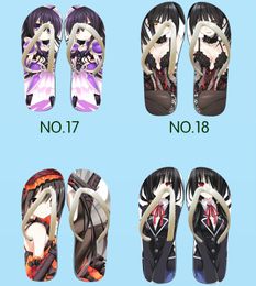 Anime Antiskid Thong Shoes Home Indoor Slippers Casual Unisex Men Flat Shoe Beach Flip Flops 20 designs size 39 40 41 42