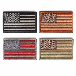 USA Flag Patch military Tactical Decorative Embroidered Badge appliques Bundle 100pieces patches with hook&loop