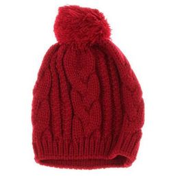 Wholesale- Twist Knitted Hat with Fur Ball Fashion Solid Men's Wool Skull Caps Good Quality Classic Design Unisex Beanie