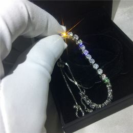 choucong Handmade White Gold Filled extend bracelets 5A Zircon cz Silver Colours Wedding bracelet for women Fashion Jewerly