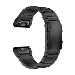 GORPIN Titanium Metal Band, 26mm Quick Release Fit Watch Strap for Garmin 5x/5x Plus, 6x/6x Pro smartwatch