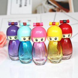 20ml Empty Glass Perfume Bottle Japanese Doll Design Portable Spray Refillable Bottle Fragrances Container Woman Traveling