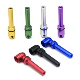 DHL Aluminum Alloy Metal Snuff Snorter Dispenser Nasal Tube Bottles 70MM Smoking Snuff Straw Sniffer Snorter Nasal Pipe