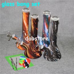 15 inch Glass Bong Jet Perc Wax Dab Oil Rigs Smoking Pipe glass ash catcher Bubblers Water Pipe with dabber tool