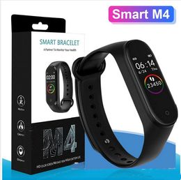 -Smart Brintbands M4 Smarts Band Fitness Tracker Watch Sport Bracete Bracte Bracte Beart Rate Watchs Fitbit Smartband Monitor Worldband