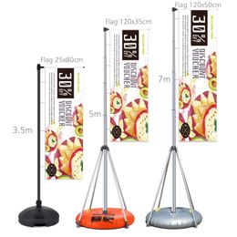 3.5/5/7cm Flagpole Floor Stand Outdoor Advertising Banner Flags Rack Waterflooding Base Flag Stand Outdoor Flag Pole Holder Rack