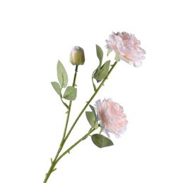 Jedwab Kwiaty 3 Głowy Peonia Sztuczne Kwiat Jedwabny Róże Wysokiej Jakości Sztuczne Piwonia Kwiaty Bukiet Ślubny Róża Kwiat Jedwabniczy Kwiaty
