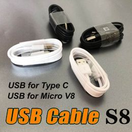 A+ Quality 1m 3FT Charging Charger Sync Data USB Cable Cord type C Micro V8 Type-C For Galaxy S8 S9 S9+ Plus S10 Note 8 9 Adnrod Phones MQ