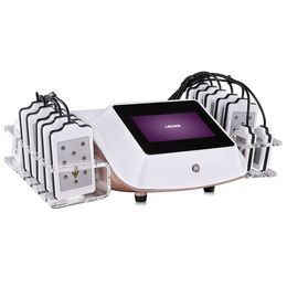 Portable 650nm 14 Pads Lipo Laser Lipolaser Diode Slimming Machine Beauty Equipment Reduce Cellulite Fat System For Sale
