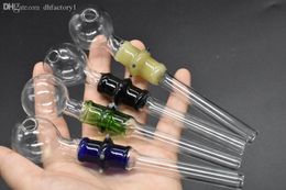 Thick heady cheap New Colourful 5.5inch Glass tube Pipes Oil Burner Glass Pipe for Smoking Glass Oil Smoking Pipes Mini hookah